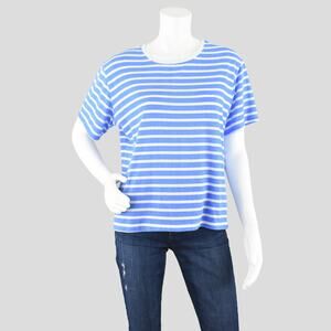 Vintage Blue Striped T-shirt Women's Large